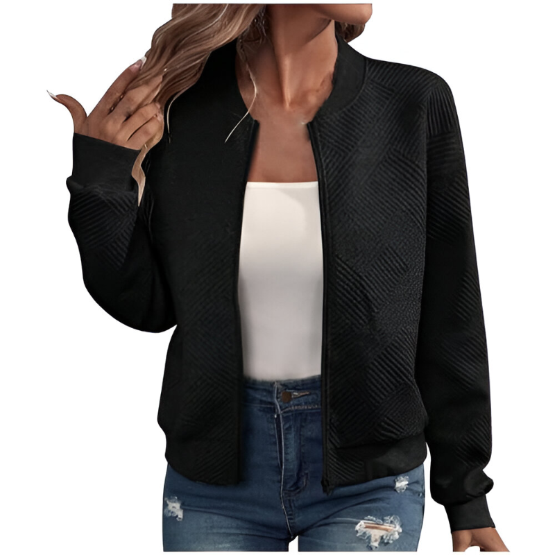 Stylish Khaki Knitted Jacket