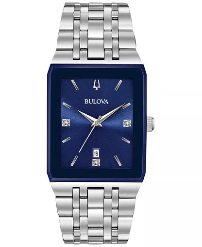 Men'S Futuro Diamond-Accent Stainless Steel Bracelet Watch 31X45Mm, Created for Macy'S