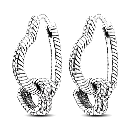 1PC Hoop Earrings Silver Plated Women Fashion Jewelry Gift for Party Anniversary