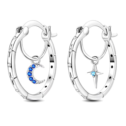 1PC Hoop Earrings Silver Plated Women Fashion Jewelry Gift for Party Anniversary