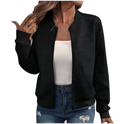 Stylish Khaki Knitted Jacket