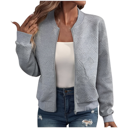 Stylish Khaki Knitted Jacket